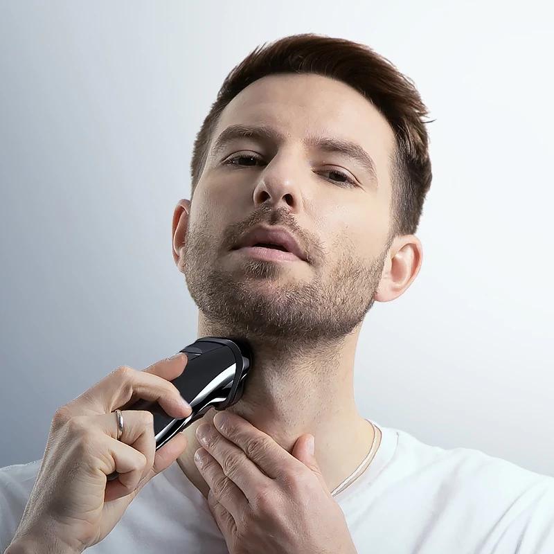 Xiaomi ENCHEN Golarka Elektryczna 3D Blackstone 3 Wodoodporna Maszynka do Golenia Do Użytku Na Mokro i Na Sucho Podwójnego Zastosowania Twarz Broda Bateria Wyświetlacz Cyfrowy Dla Mężczyzn