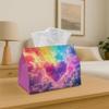 1pc Modern Multifunctional Tissue Box Holder & Napkin Dispenser - Decorative Rainbow Tissue Paper Organizer Compatible with Napkins/Roles/Sheets, Dura