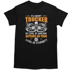 Grumpy Trucker T Shirt Adults Men Women Driver Trucker Joke SarcasticT Shirt 1 M