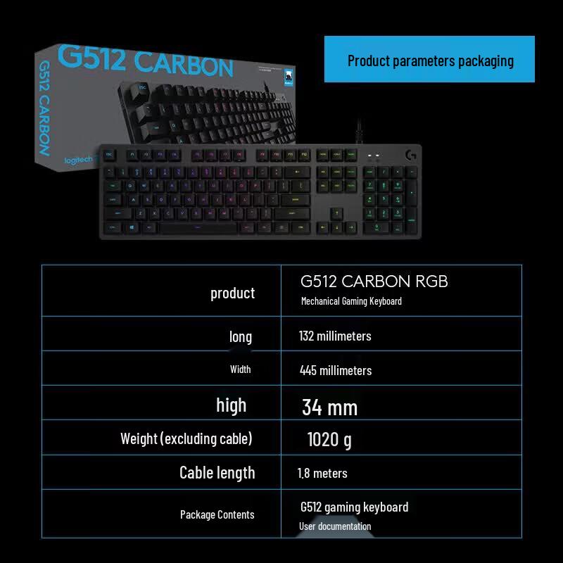 Logitech G512 Mechanical Gaming Keyboard and G502 HERO Mouse Bundle