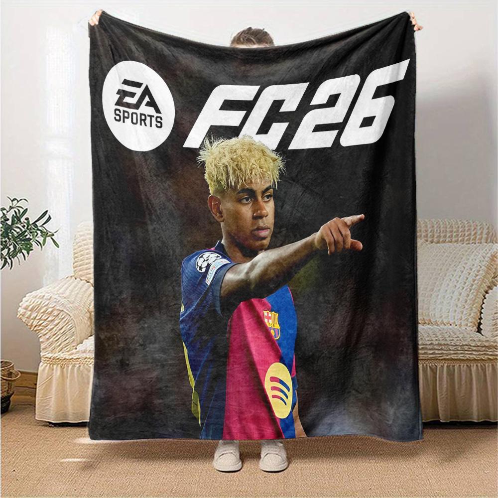 FC Theme Printed Blanket - Perfect for Couch, Bed, Travel & Outdoor Use | Machine Washable, Cozy & Durable.