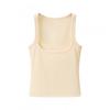 Womens Slim Fit Sleeveless Crop Top High Stretch Solid Color Tank Layering