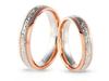 Zhenrong Wunsch: Roségoldplattierte zweifarbige Partnerringe für die Hochzeit