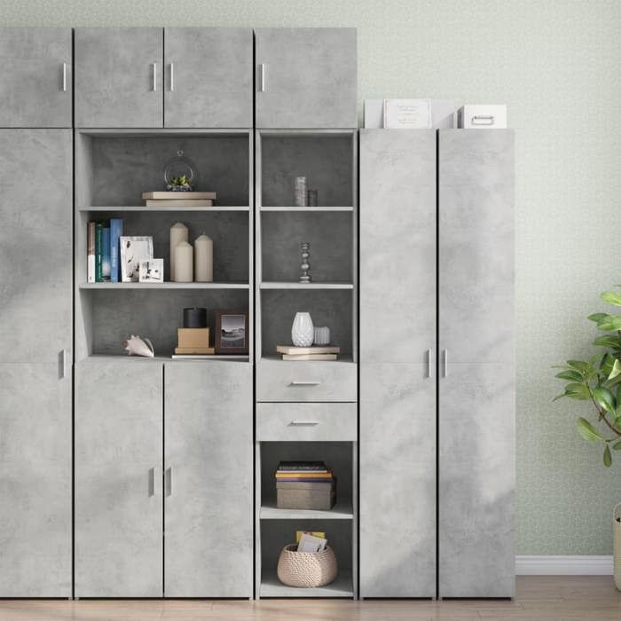 VidaXL Slim Storage Cabinet Concrete Grey 40x42.5x225 Cm, Bathroom Storage Cabinet, Storage Unit of 3281283