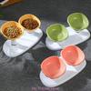 Regulable Pet Bowl Modern Feeding Station Double Bowl Cats and Water Bowl with Stand for Small and Miteltgro Dogs and Cats