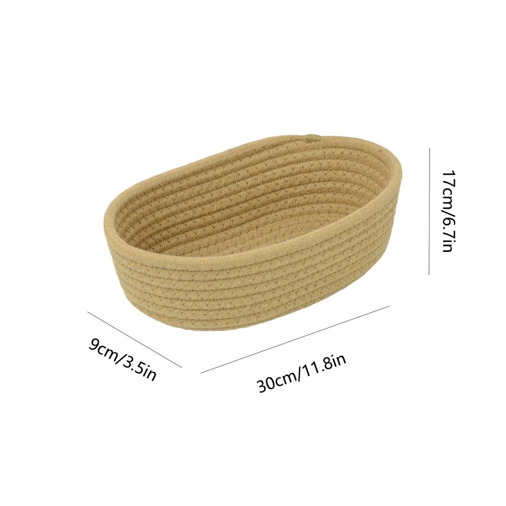 Nordic Cotton Rope Woven Storage Baskets Organize Boxs Desktop Sundries Organize Basket Sundries Key Cosmetics Storage