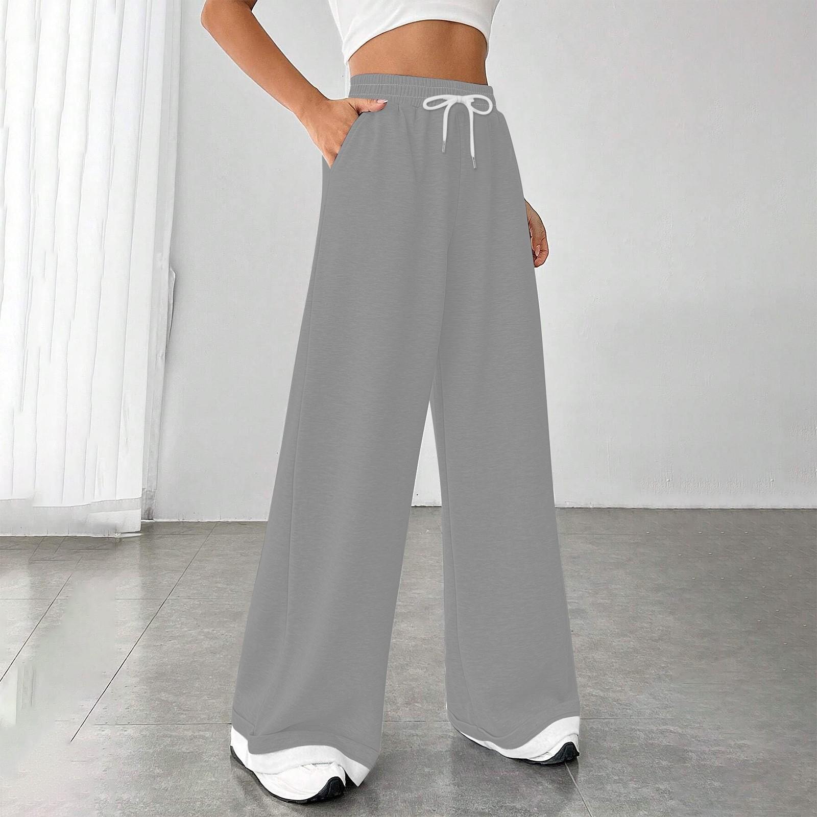 

Женские модные свободные повседневные спортивные брюки с завязками и закрытой талией, однотонные повседневные брюки L