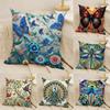 Natural Animal And Colorful Floral Decorations Pillow Case Linen Pillow Case Sofa Home Decor Cushion Cover Cushion Cove