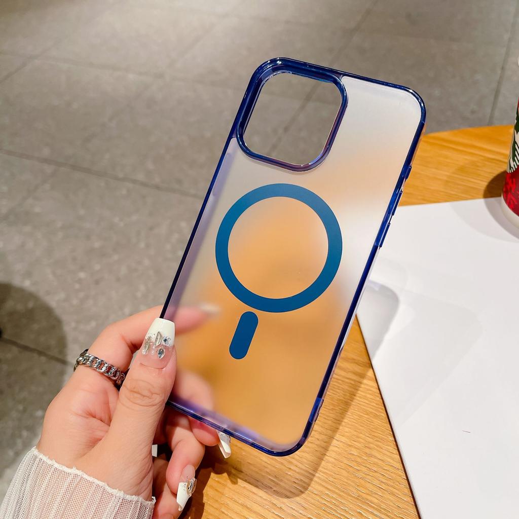 Suitable for Apple 15 Acrylic Phone Case, Magnetic Attraction, Iphone14 Transparent Skin Feel, 13 Full Cover, 12promax Hard Case