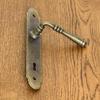 DEVON Door Handle with Key Plate 90mm ANTIQUE GOLD