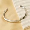 2026 Real Gold-plated Twisted Opening Bracelet Female European and American Niche Design Simple Personalized Couple Bracelet Jewelry