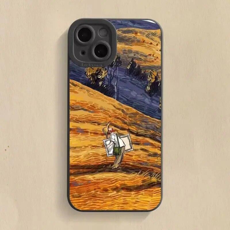 

Чехол для телефона с масляной живописью Ван Гога для iPhone 14 Pro Max 11 15 Pro 12 13 Mini X XR XS Max 8 7 14 15 Plus противоударный художественный мягкий чехол