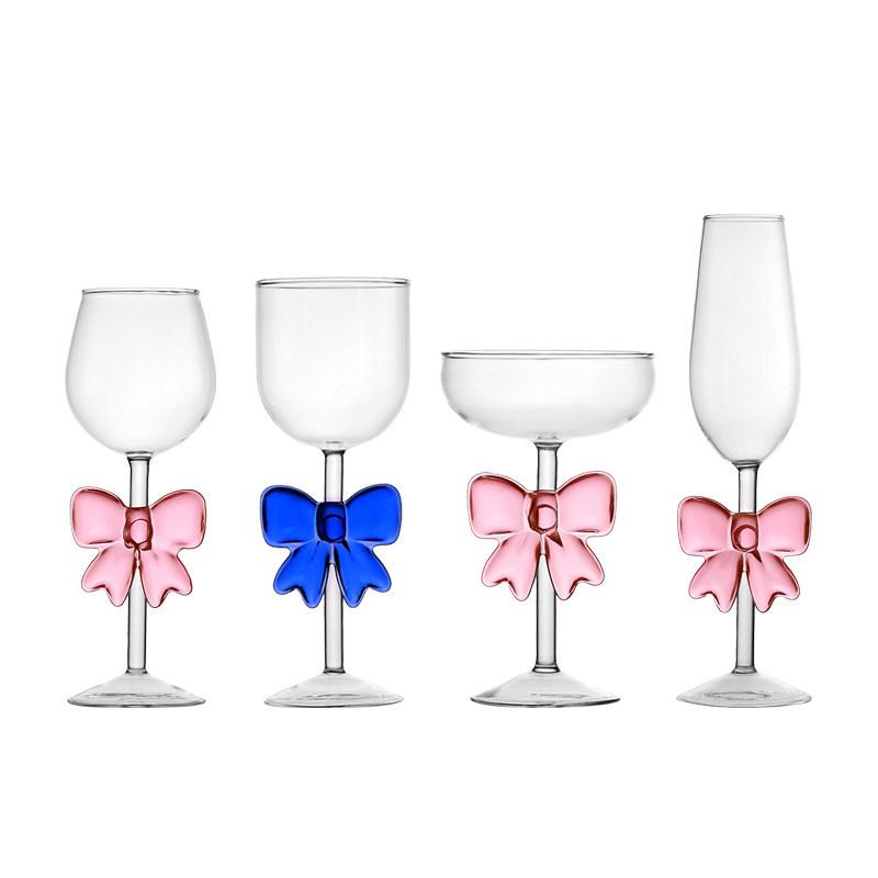 Creative Bowknot Wine Glass Red Wine Glass Home Cocktail Champagne Glass White Wine Sweet Wine Bar Banquet Wine Utensils