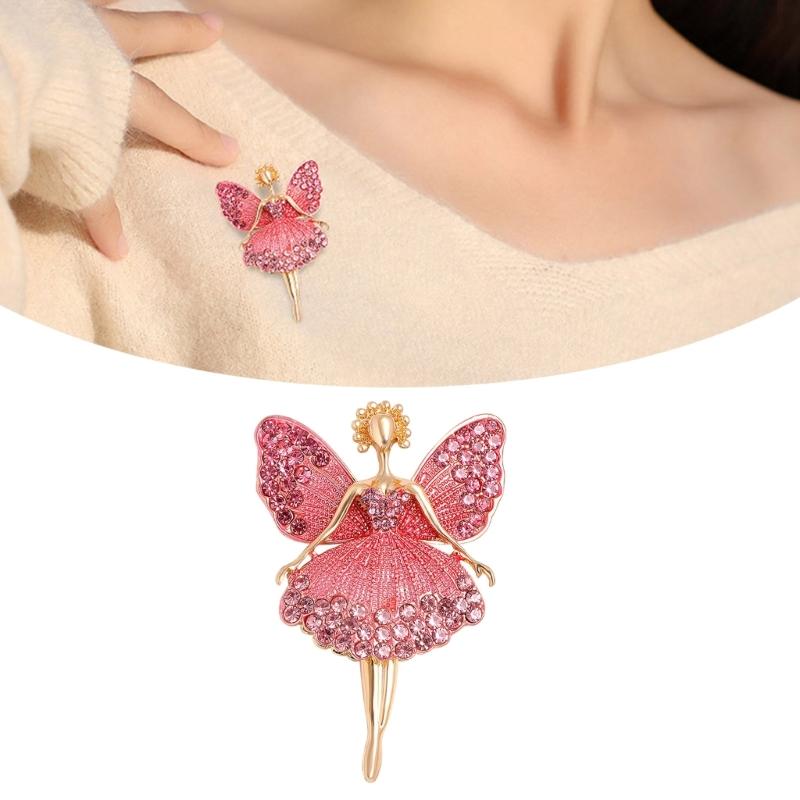 Alloy Ballet Dancer Brooch Pin Comfort Fit for Long Hours Use in Workplace School Multifunctional Accessory