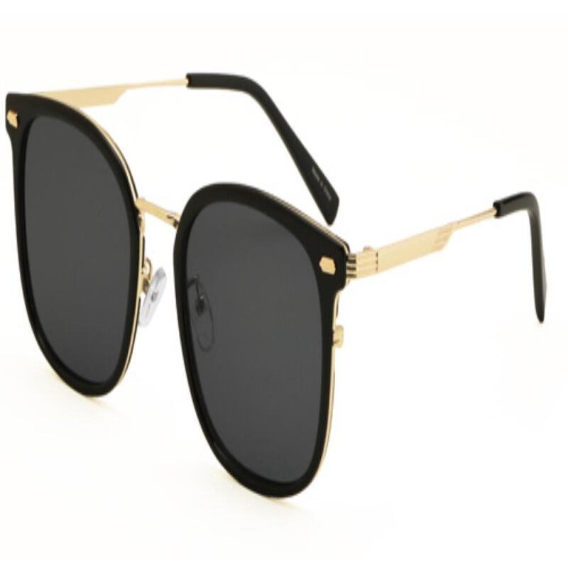 

Unisex gold-rimmed lightweight half-rimmed sunglasses G0704_Crystal Brown-Brown