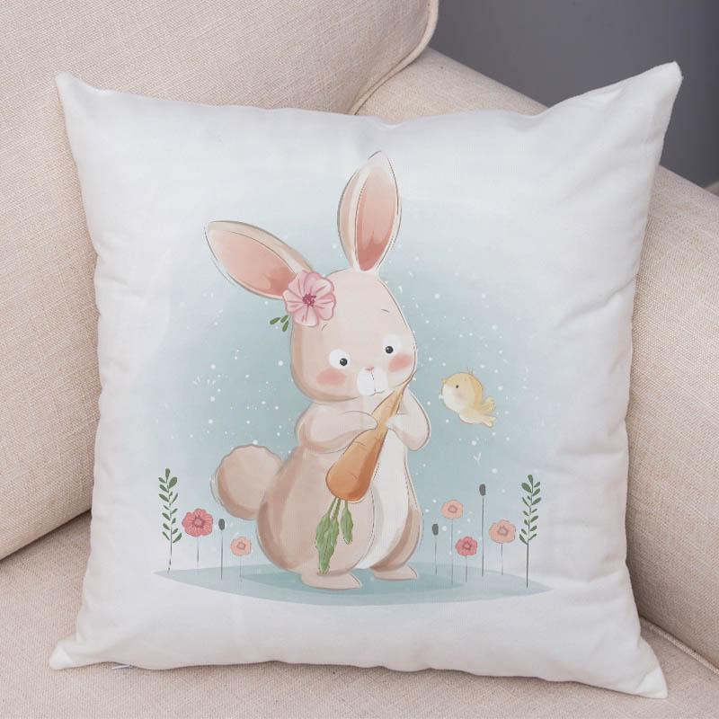 Super Soft Plush Cute Cartoon Giraffe Eleghant Lion Pillow Case Nordic Kids Room Decor Lovely Animal Cushion Cover For Sofa Home