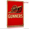Vintage Metal Gunners Sign 8x12 Inch Rustic Tin Wall Art Red Black Decor