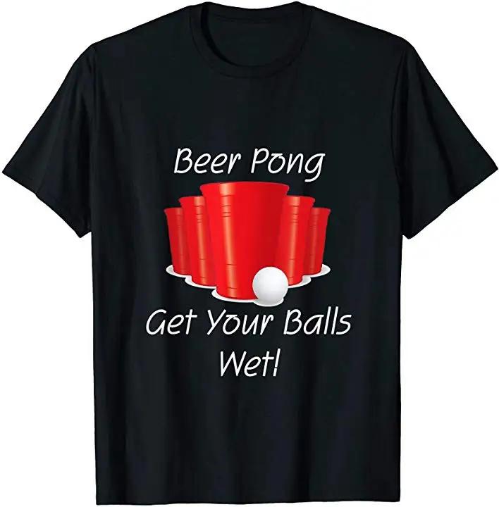 

Beer Pong Get Your Balls Wet Drinking Game Play T-Shirt 100% Cotton O-Neck Summer Short Sleeve Casual Mens T-shirt Size S-3XL... S разноцветный