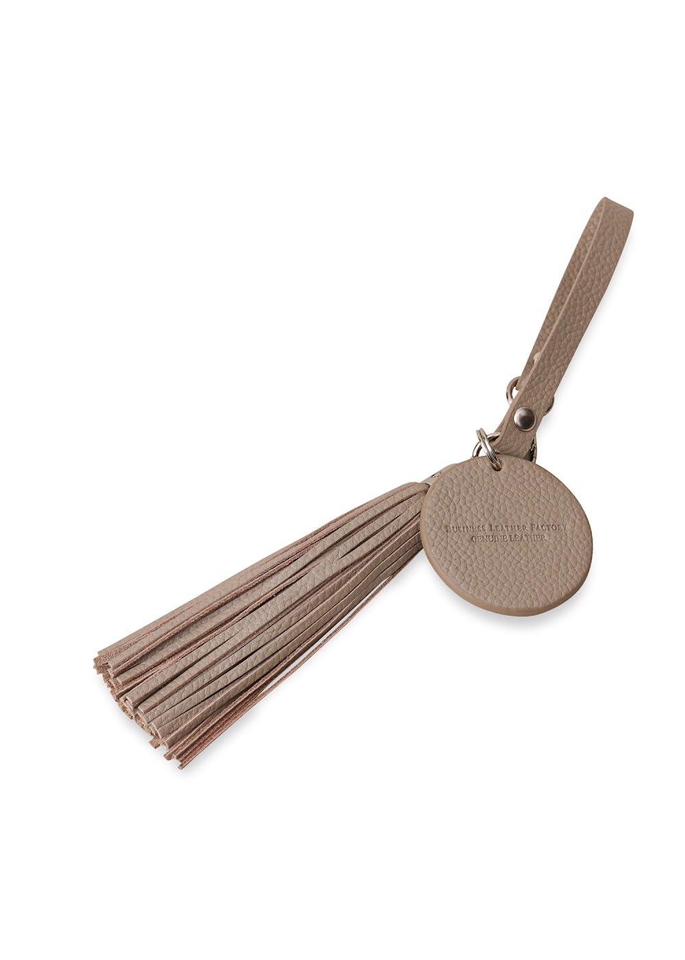 

Бизнес-Кожаная Фабрика Подвеска-Кисточка для Сумки, Водоотталкивающая Натуральная Коровья Кожа, Унисекс, с Карабином (Песочно-бежевый)