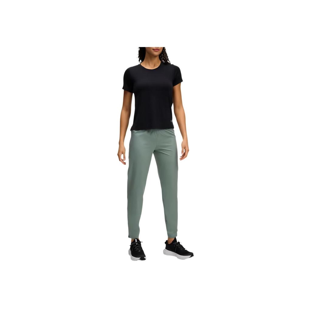 Under Armour OutRunStorm Comfortable Fashionable Simple Versatile Solid Color Sports Long Pants Women bottoms Silicone-Green 1377042-348