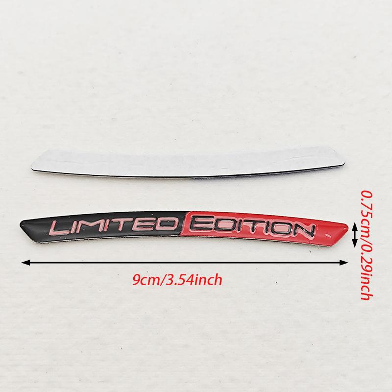 4pcs Aluminium Logo LIMITED EDITION Emblem Car Wheel Hub Stickers Tire Rim Decorative Strips Auto Exterior Universal Accessories