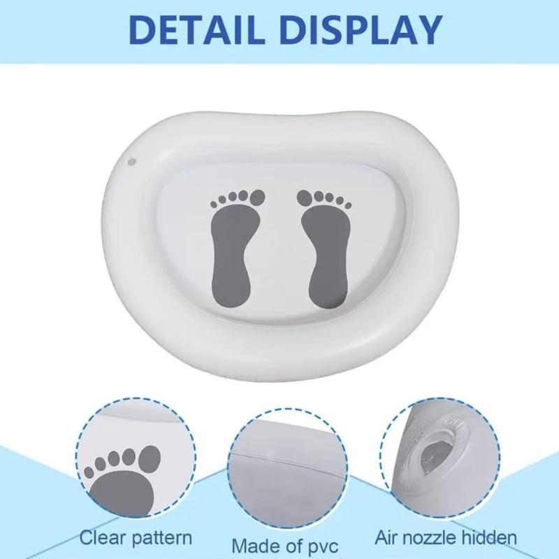 Strong Inflatable Foot Wash Basin Manual Air Pumps Included Sand Grass Cleaner for Camping Outings Pool Care Use