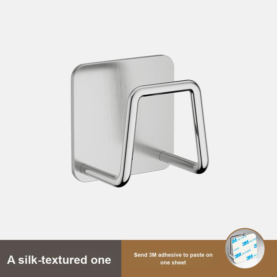 

3 pcs Stainless Steel Hooks Bathroom Cabinet Sink Storage Shelf Toilet Holder Bathroom Organizer No-Drill Hooks Kitchen Storage Gadget 5*5cm срібний