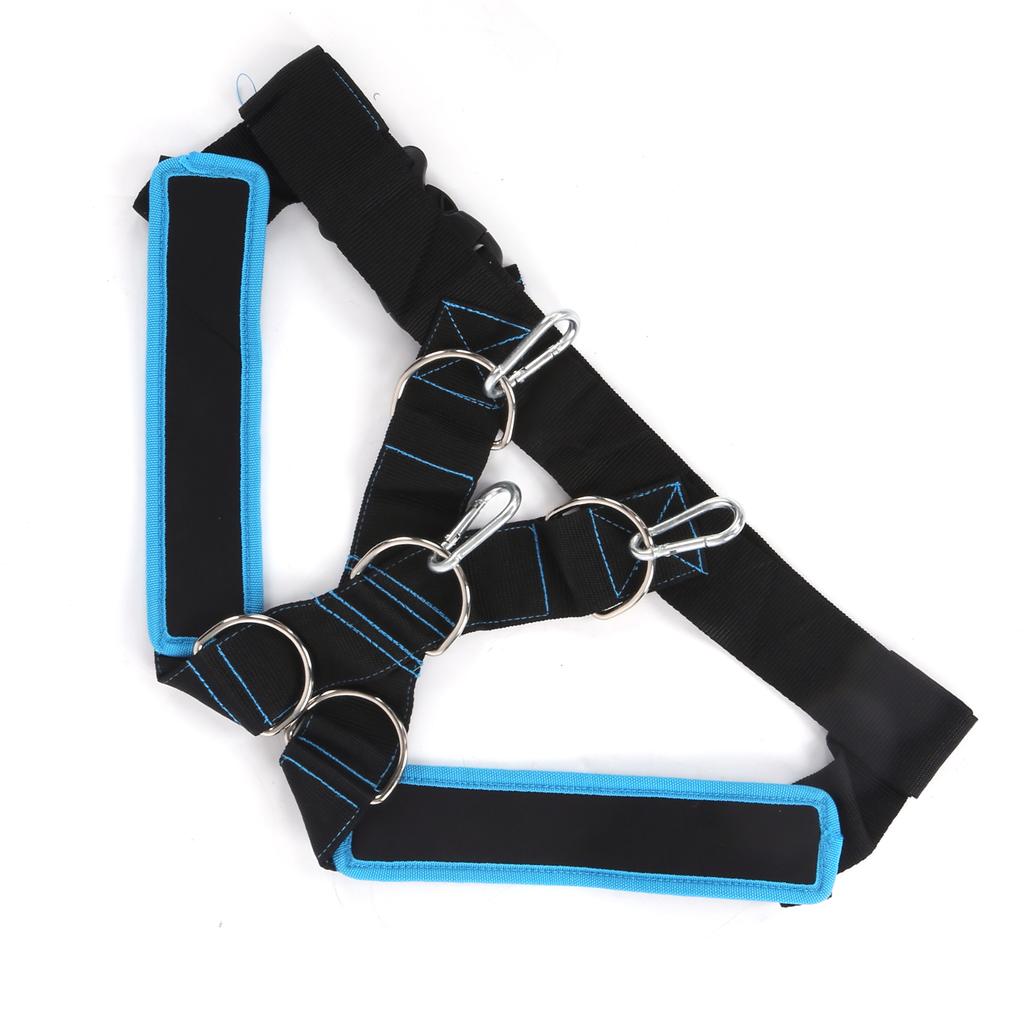 Weight Bearing Shoulder Strap Pulling Sled Harness Vest Resistance Bands with Pulling StrapBlack Blue