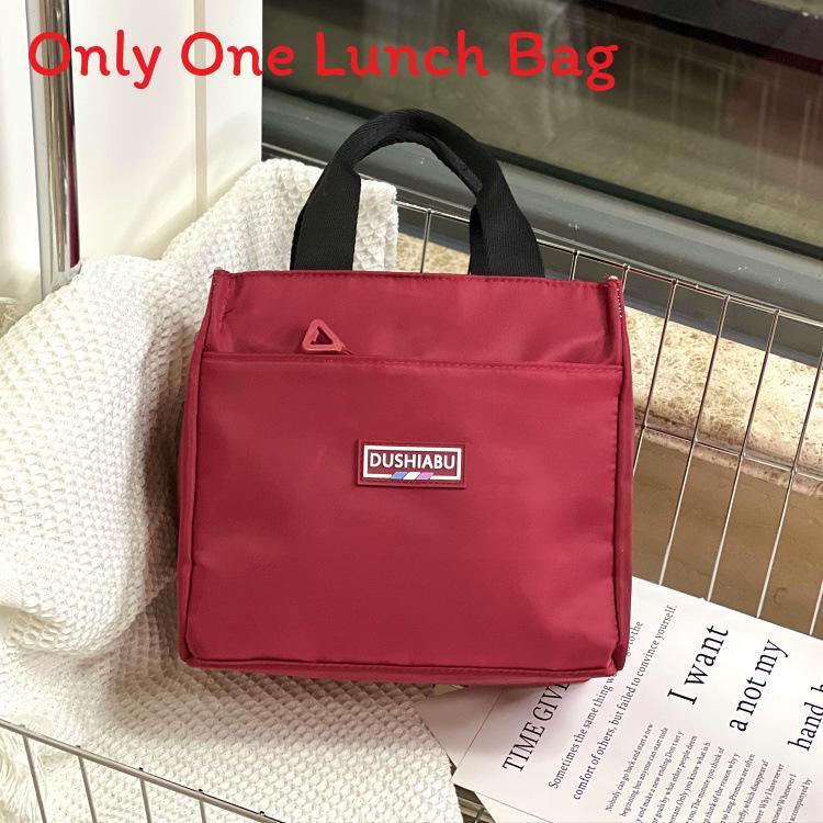 Simple Oxford Lunch Box Bag For Daily Work And School With Spacious Design And Durable Material