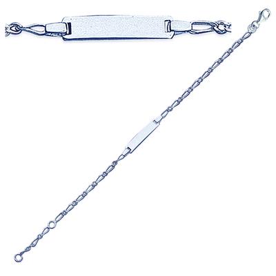 [L3813] - Ασημένια Γκουρμέτα 'Bambino' φιγκαρό ροδιωμένη - 15 εκ 3 χιλ.