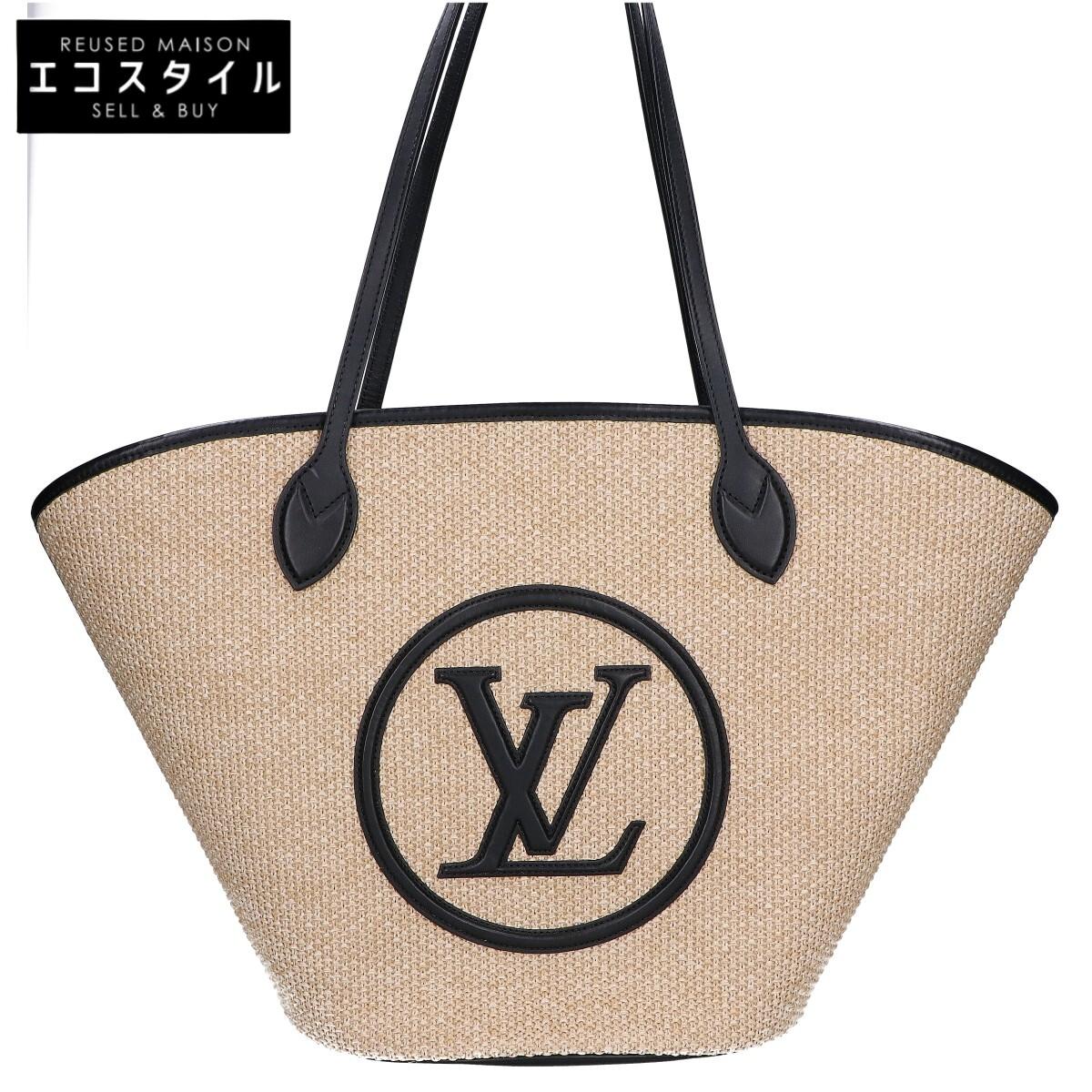 

LOUIS VUITTON Excellent condition M59808 Saint Jacques knit raffia/leather Shoulder bag Natural / NoirUsed