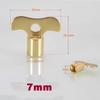 2Pcs/lot  Metal Clock Type Plumbing Switch Keys For Faucet And Water Tap Key 6mm 7mm