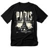 Paris Eiffel Tower T-Shirt: Euro Trip Souvenir Tee Summer Men's and Women's Loose and Breathable T-shirt Top