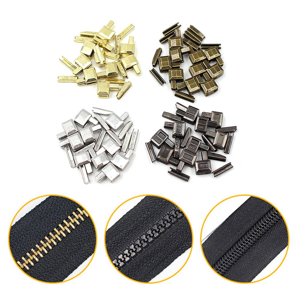 Zipper Repair Kits for Clothing Jackets Purses Luggage Backpacks Tents Sleep Bags Zipper Latch Sliders Retainer Size #5