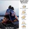 1pc Hogwarts Castle Blanket Lightweight Flannel Throw For Sofa, Bed, Travel, Livingroom, Office, Couch, Chair, And Bed