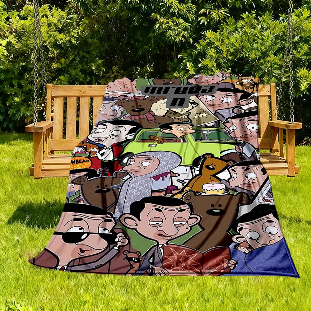 

1pc Mr. Bean Adventures Outdoor Blanket Lightweight Flannel, All-Season Use for Sofa, Bed, Travel, Camping, Living Room, Office, Couch073 130x150cm