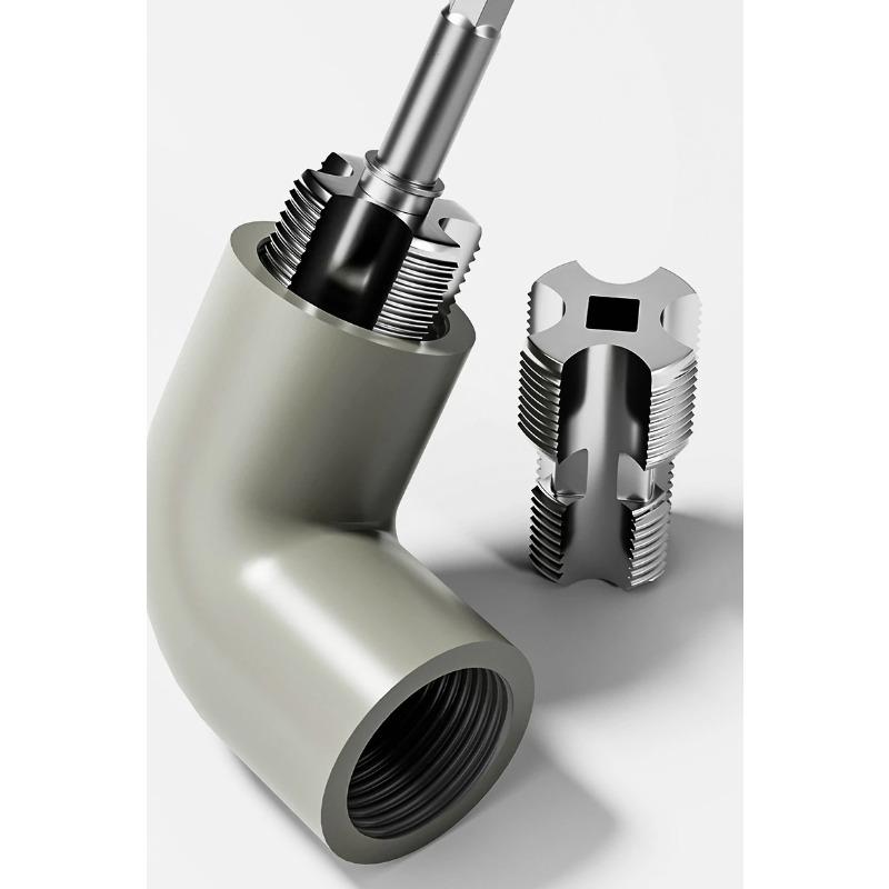 4/6-points Double Head Water Pipe Inner Hole Wire Opener, Electric Drill Compatible Hexagonal Universal Water Pipe Tapping Tool