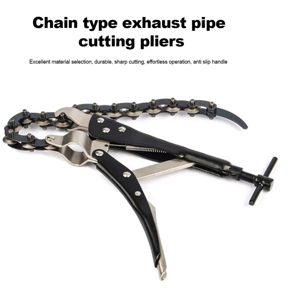 Rolling Chain Pipe Cutter Chain Lock-Grip Tailpipe Cutter Exhaust Pipe Cutter  Three-Way Catalytic