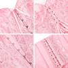 Breathable Polyester Lace Corset Top Adjustable Ties And Elegant Off Shoulder Design Traditional Blossomy Bustier Top