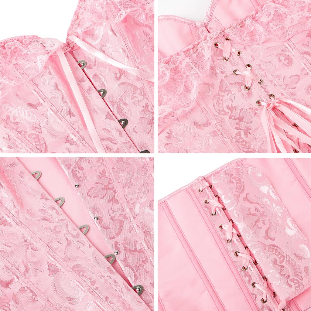 Breathable Polyester Lace Corset Top Adjustable Ties And Elegant Off Shoulder Design Traditional Blossomy Bustier Top