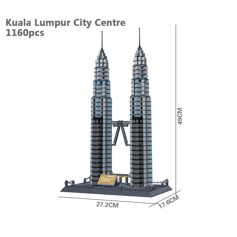 City Architecture Model Building Blocks Studio Temple Taj Mahal Big Ben Eiffel Tower London New York Germany Construction Toys