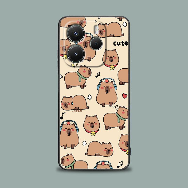 Phone Case for Xiaomi Redmi 15C 14C 12C 13C 4G Redmi Note 15 14 13 12 11 10 Pro Plus 5G 12S Silicone Soft Cover Capybara Cute