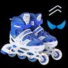 Adjustable Childrens Roller Shoes With Mesh Fabric Pvc Wheels For Play Outdoor
