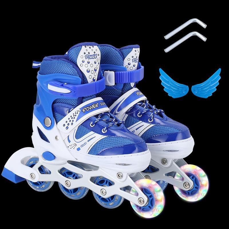 Adjustable Childrens Roller Shoes With Mesh Fabric Pvc Wheels For Play Outdoor