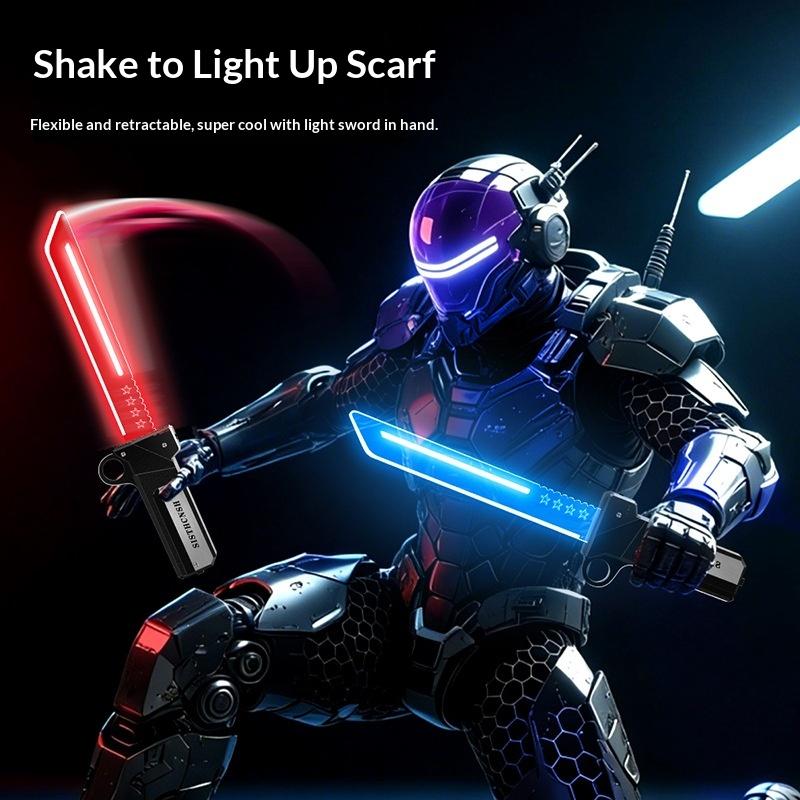 Unbranded Dual Edged Interchangeable Telescopic Lightsaber New Dual Color Lighting Swing To Release Blade Kids Cosplay Toy