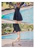 Korean Style Long Sleeve Skirted One-Piece Bikini Swimsuit with Sun Protection - Women's Conservative Slimming Swimwear