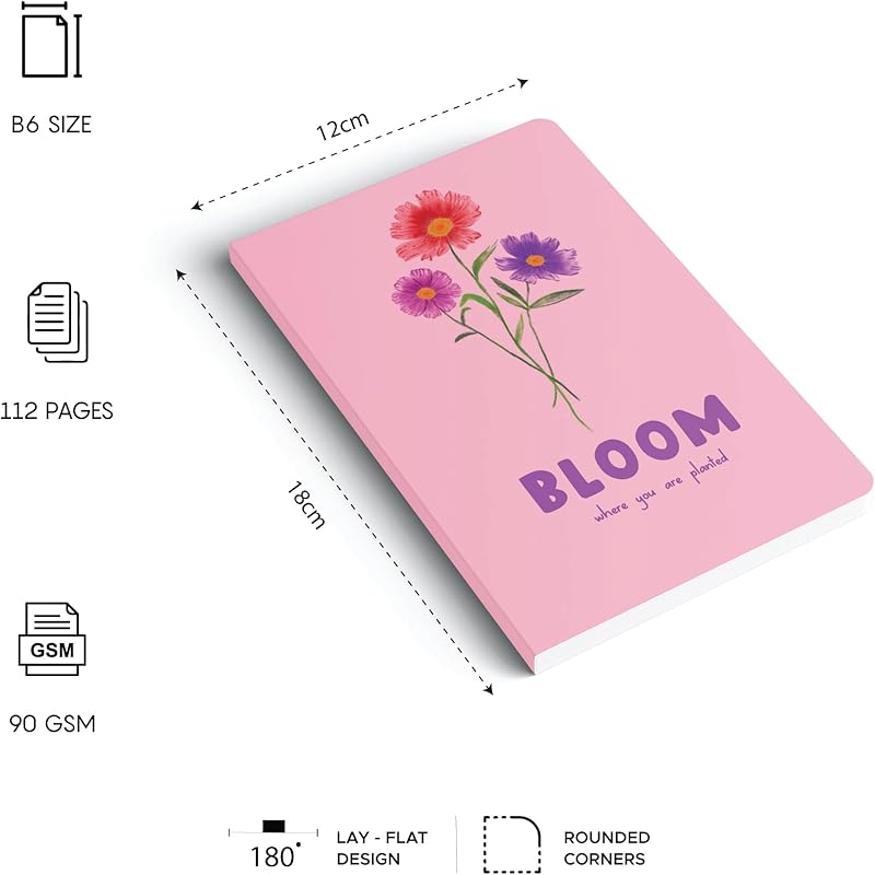 

Factor Notes Notebook: 90 Gsm, B6, Ruled, 112 Pages Journal Diary (Bloom Planted)