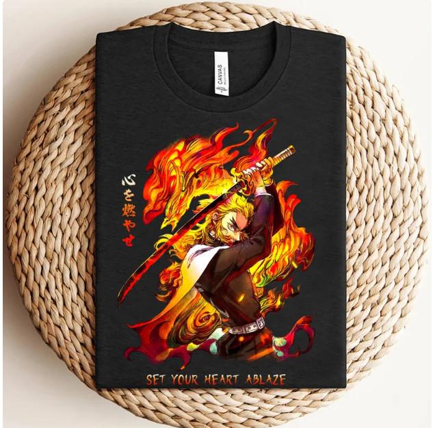 Rengoku Shirt Demon Slay Shirt Anime Shirt Man Gift For Him Gift For Her Re S