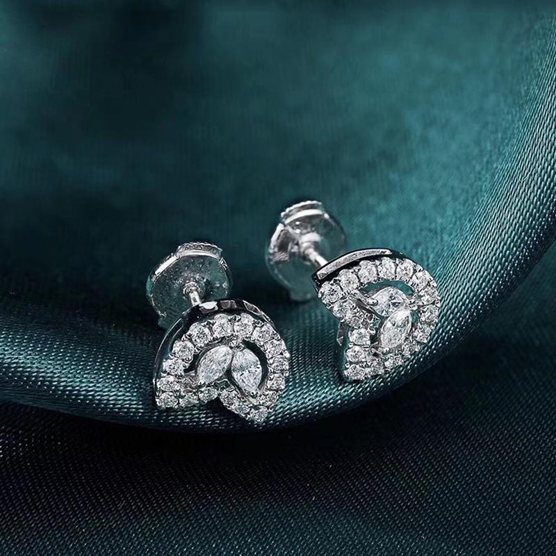 New Temperament Sweet Stud Earrings Girls Simple Stylish Accessories for Women Chic Wedding Earrings Newly Designed Jewelry