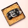 New Women's Retro Black Cowhide Leather Belt with Silver Buckle and Minimalist Design